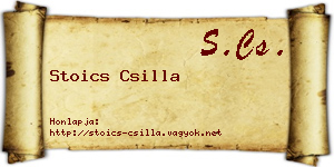 Stoics Csilla névjegykártya