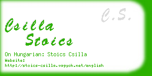 csilla stoics business card
